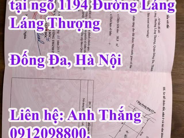 Chính chủ bán nhà rộng 65m2 giá 19,2 tỷ tại ngõ 1194 Đường Láng, Thượng, Đống Đa, Hà Nội