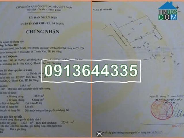 Chính chủ bán đất tặng nhà tại Cù Chính Lan, Thanh Khê, Đà Nẵng, giá 16 tỷ 0913644