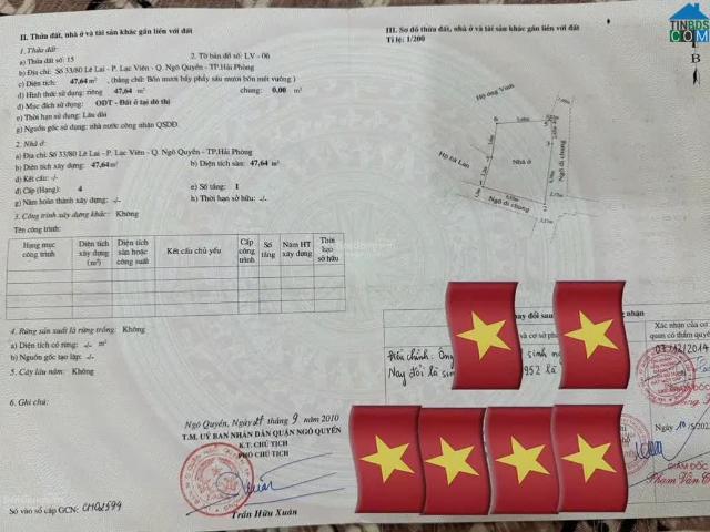 Chính Chủ Bán Đất Tặng Nhà Cấp 4, Tại Đường Lê Lai, Lạc Viên, Ngô Quyền, Hải Phòng