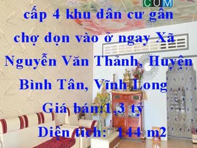 Chính chủ cần bán nhà cấp 4 khu dân cư gần chợ dọn vào ở ngay