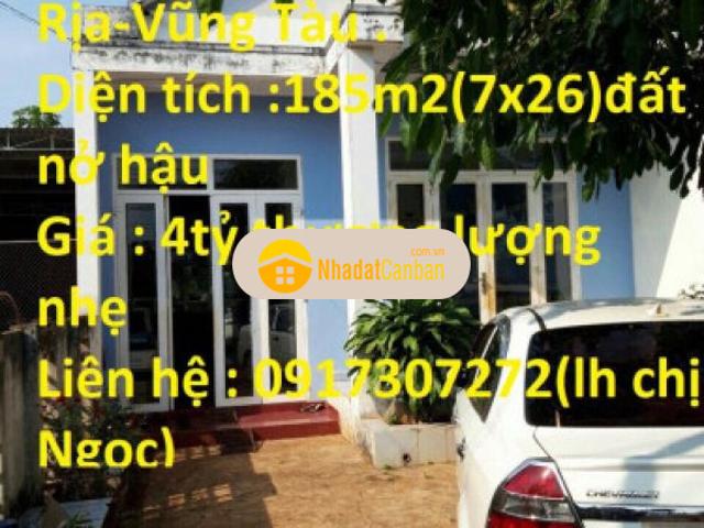 Chính chủ cần bán nhà mặt tiền bà rịa vũng tàu
