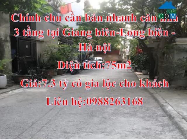 Chính chủ cần bán nhanh căn nhà 3 tầng tại Giang Biên, Long Biên, Hà Nội