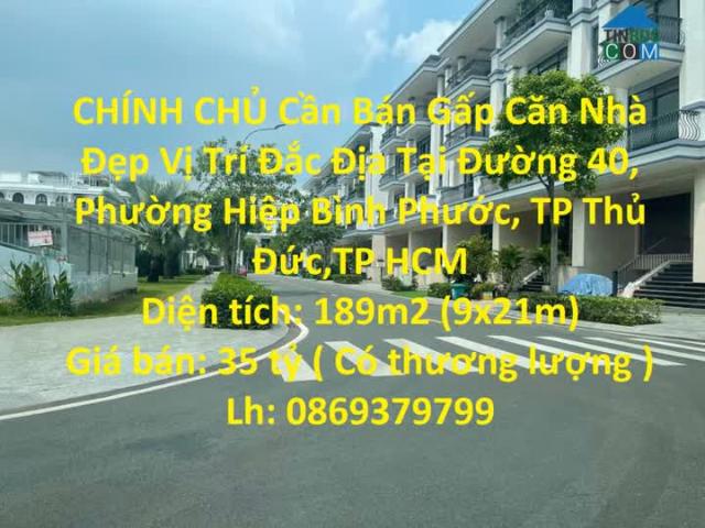 CHÍNH CHỦ Cần Bán Gấp Căn Nhà Đẹp Vị Trí Đắc Địa Tại TP Thủ Đức