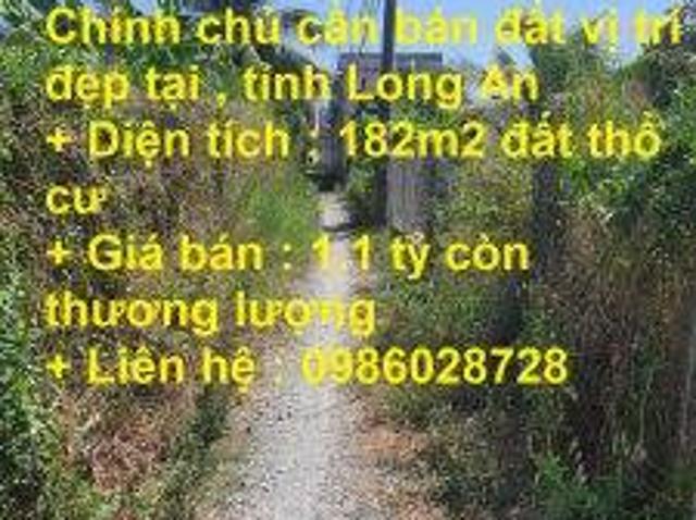 Chính chủ cần bán đất vị trí đẹp tại, tỉnh Long An