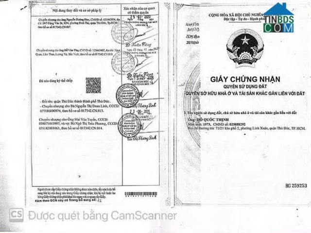 Chính Chủ Cần Bán 02 Nhà Tại Phường Linh Xuân Và Phường Tam Bình Quận Thủ Đức