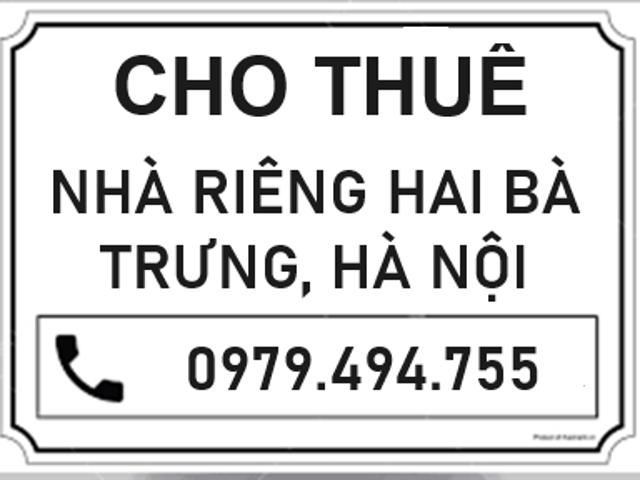 Chính chủ cho thuê nhà riêng 2 tầng ngõ Tân Lạc, Đại La, Hai Bà Trưng, HN, 7tr/th. Lh 0979494