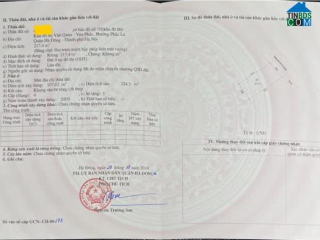 Chính chủ chuyển nhà. Bán biệt thự 217m tại KĐT Văn Quán Hà Đông. Sẵn sổ giá đẹp