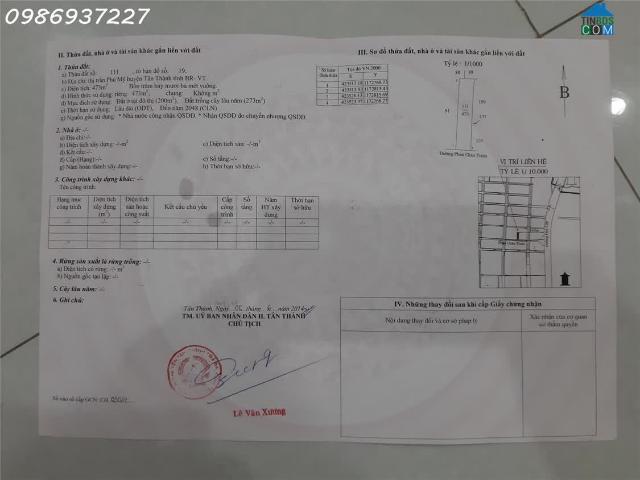 Chính Chủ Sang Nhượng Nhà Đất, Tp. Phú Mỹ, Bà Rịa Vũng Tàu