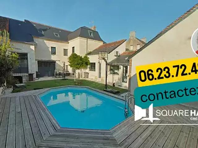 Chinon 37500 Achat / Vente maison 7 pièces t7 au dernier étage piscine