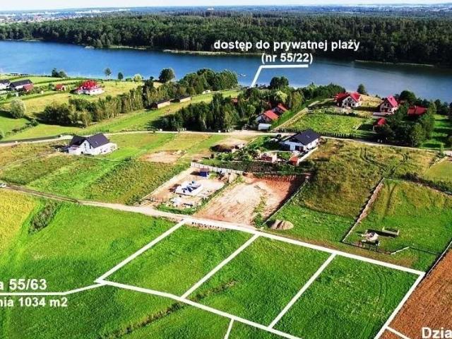 Działka nad jeziorem Sunowo z dostępem do prywatnej plaży