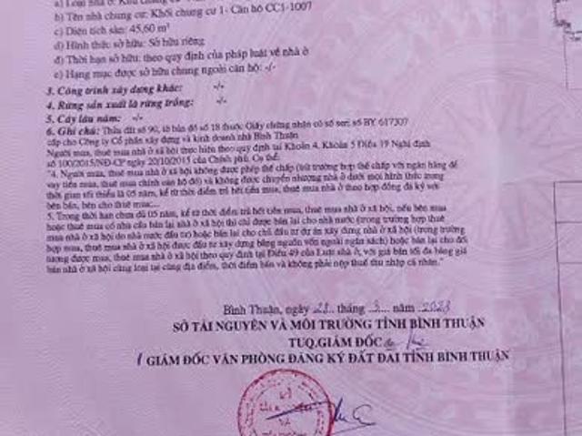 Chuyển nơi công tác tôi cần bán hoặc cho thuê căn hộ CC1 tầng 9 noxh HQC Phú Tài
