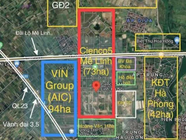 Chuyên Mua Bán đất liền kề Biệt thự dự án Cienco5 Mê Linh Hà Nội