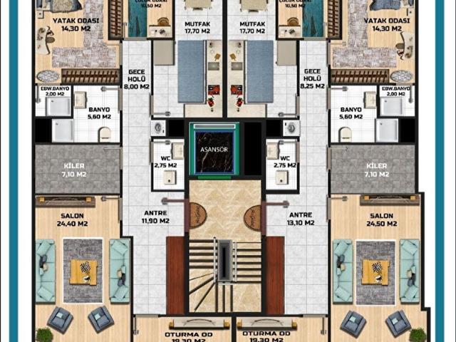 CİTY GAYRİMENKUL' DEN YENİ MAH. TEKİR CAD. TOPRAKTAN SATILIK 3+1 DAİRELER ANAHTAR TESLİM