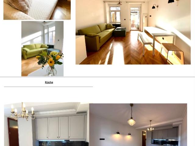 City center apartment two bedrooms fully equipped kitchen and living room with balcony