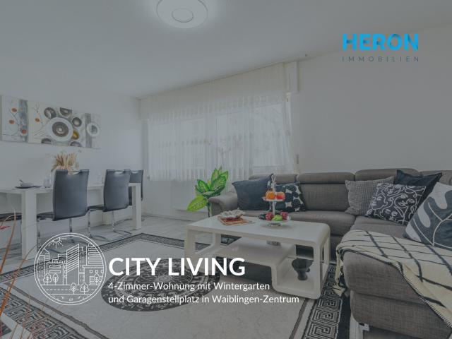 CITY LIVING 4 Zimmer Wohnung mit Wintergarten und Garagenstellplatz in Waiblingen Zentrum