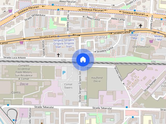 COMAT TOWERS Dacia Pacurari Apartament 2 camere de inchiriat mobilat LUX, parcare inclusa, et. 1