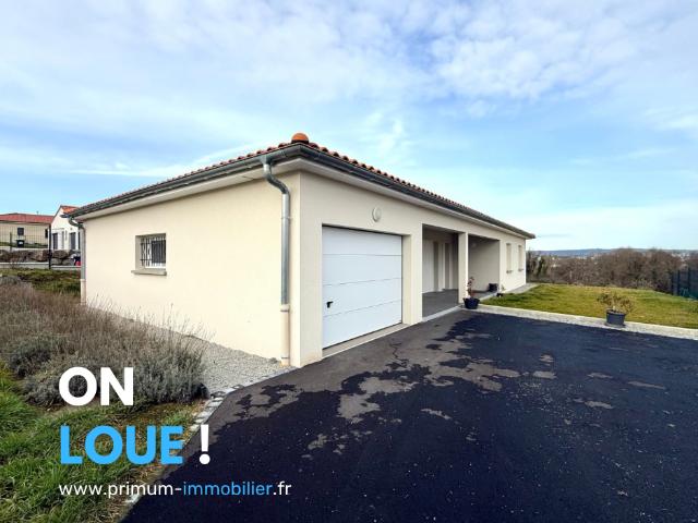 COMBRONDE / Maison à louer, construction moderne de qualité libre au 1er octobre !