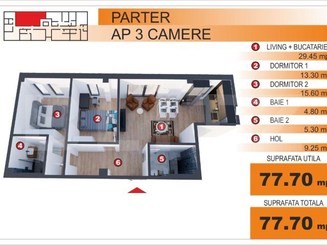 Comision 0%! Apartament 3 camere, EXCLUSIV in Blitz, zona Imparatul Tr