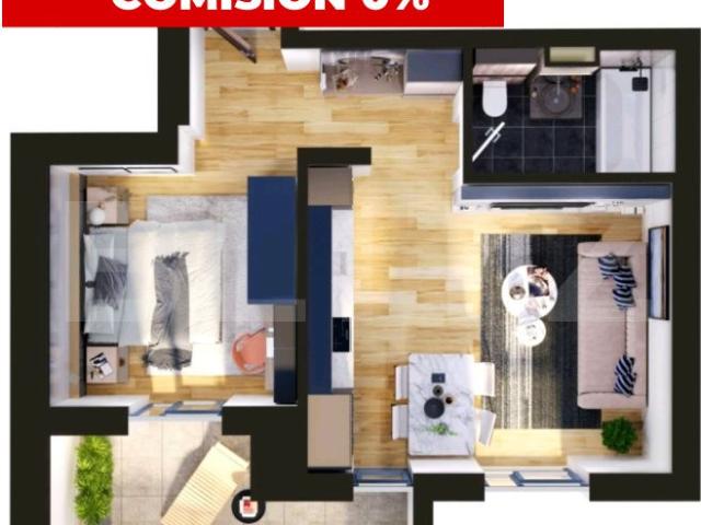 Comision 0 | Apartament de vanzare, cu 2 camere, 47 mp, zona Torontalu