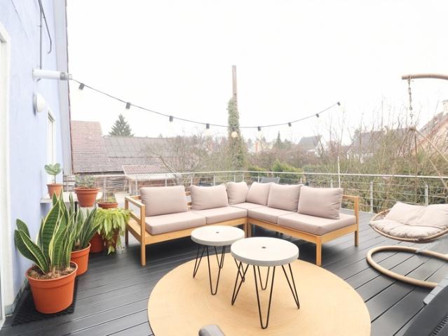 Comme une maison… en appartement: terrasse XXL & jardin