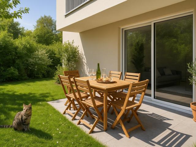 Comme une maison: 2 pièces avec JARDIN privatif au coeur du NEUDORF ! 2 pièces, 47 m²