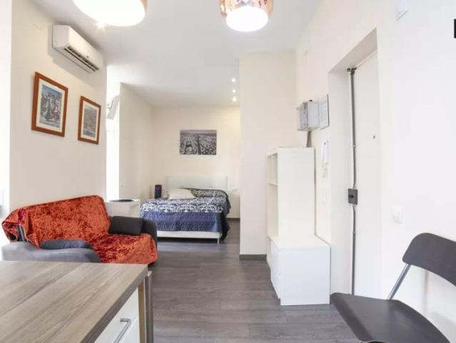 Compact studio apartment for rent in Gracia