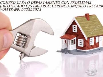 Compro casa o departamento con problemas todo LIMA METROPOLITANA