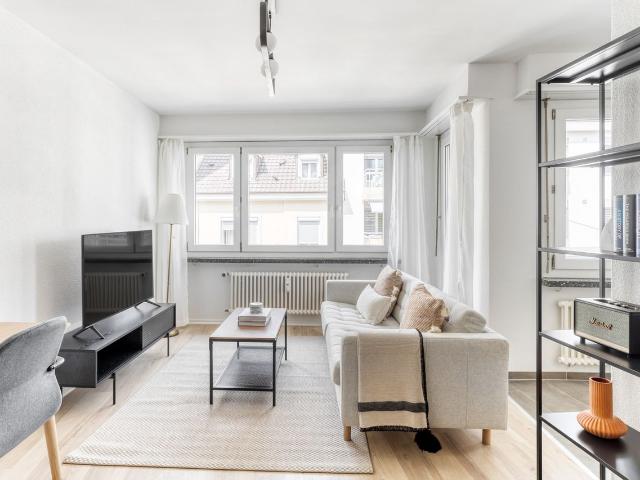 Contemporary 1 Bedroom Apartment with Balcony in Basel Iselin, Basel Amsterdam Apartments for Rent