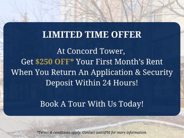 Concord Tower Studio Furnished [object Promise] for Rent