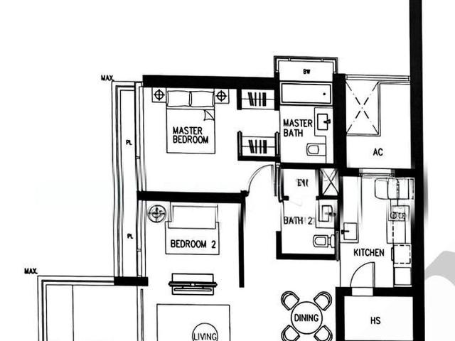 Concourse Skyline D7, Apartment