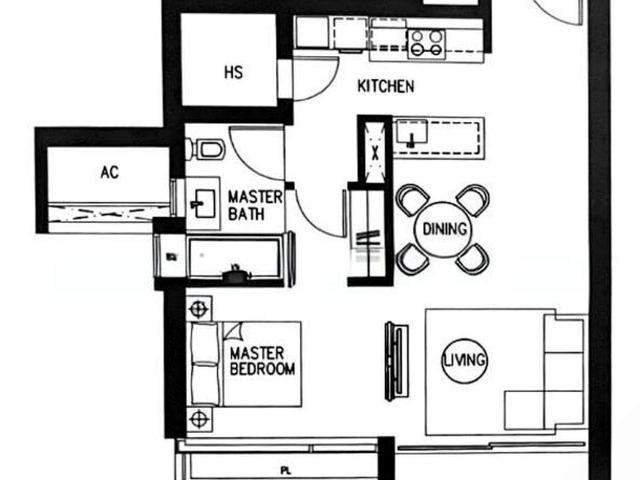 Concourse Skyline D7, Apartment