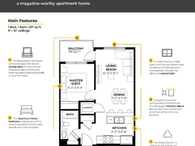 Condo 1 Bedroom For Rent Calgary AB 1975 ES97007295