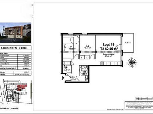 Condo 2 chambres, ST JEAN LE BLANC Centre 45650 DS72089994