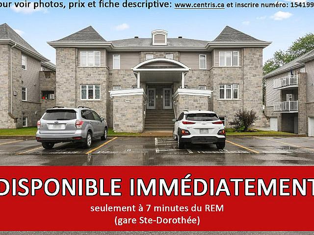 Condo à Vendre Disponible DÈs Maintenant à 7 Minutes Du Rem