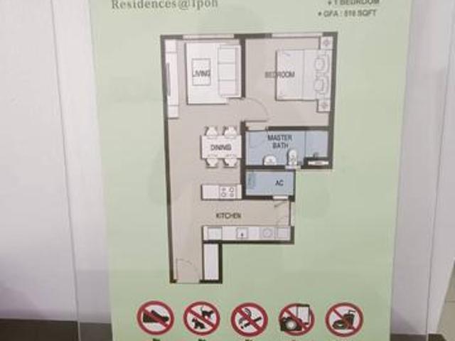 Condo In Ipoh city area fully Furnished freehold