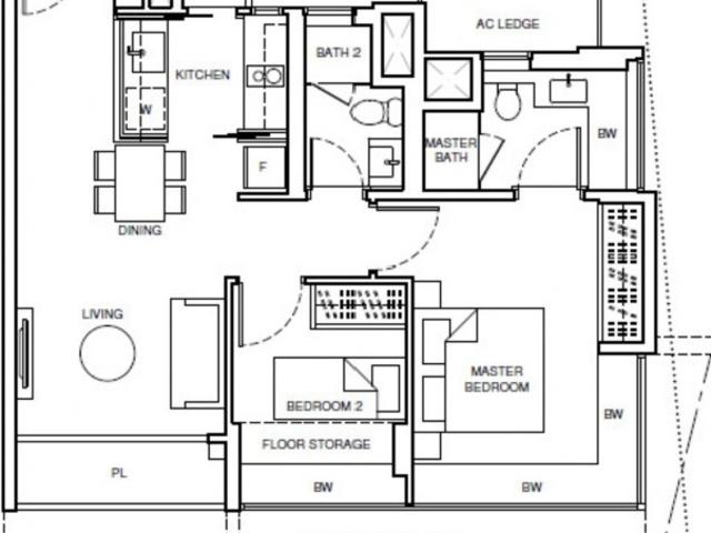 Coco Palms Condominium For Rent, $3,499, 2 Bed 2 Bath 742 sqft $4.72 psf
