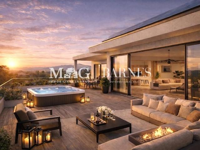 Collina d'Oro Neu gebautes Penthouse mit Panoramaterrasse