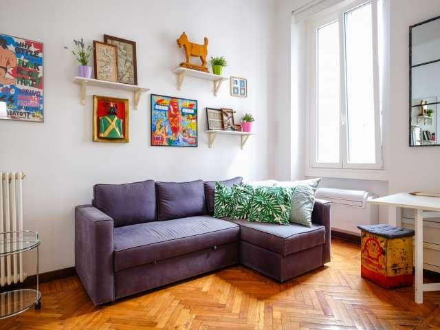 Colorato appartamento con 1 camera da letto in affitto a Porta Vittoria