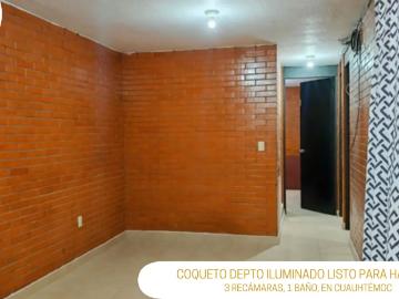Coqueto depto iluminado listo p/habitar 3 rec, 1 bañ, en Cuauhtémoc
