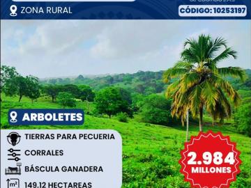 Cortijo de alto standing de 1492000 m2 en venta Arboletes, Colombia