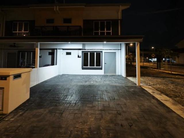 Corner double storey house