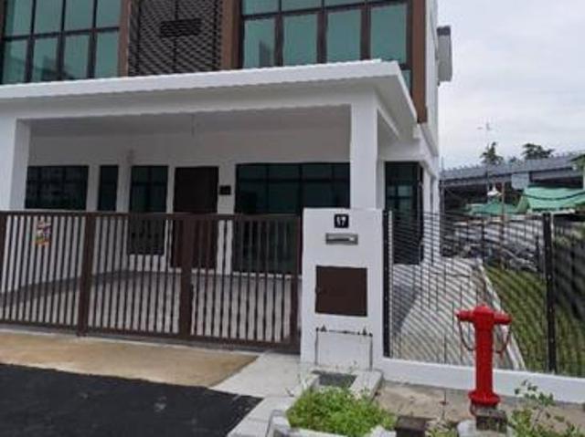 Corner double storey new house
