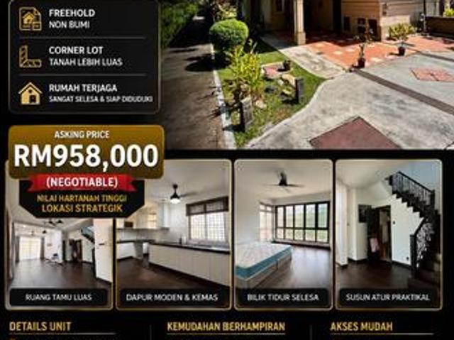 CORNER FREEHOLD 2 Storey House Presint 14 Putrajaya