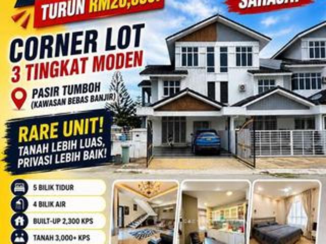 Corner Lot 3 Tingkat Pasir Tumboh