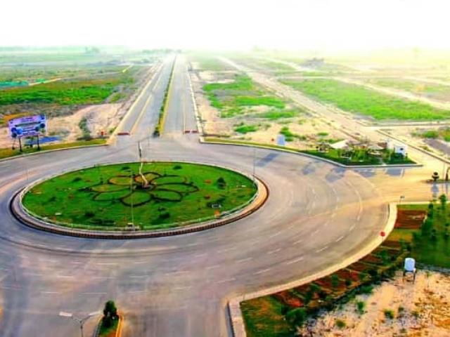 Corner Park face Plot on double road for sale Peshawar DHA Defence ID 82847