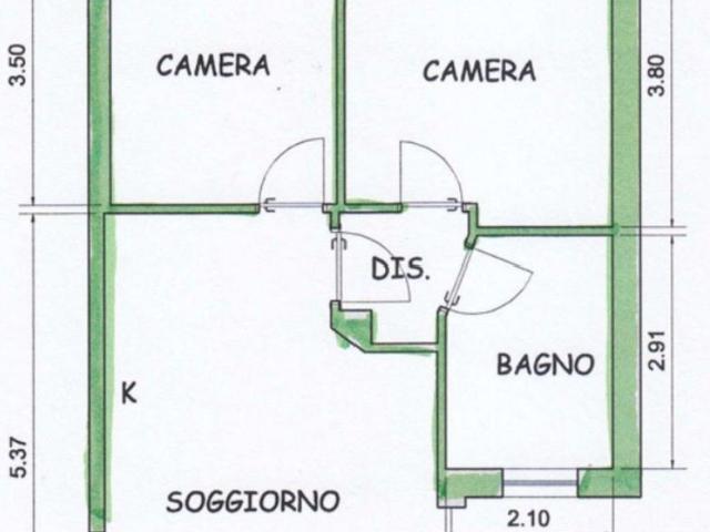 Corso re umberto trilocale luminoso