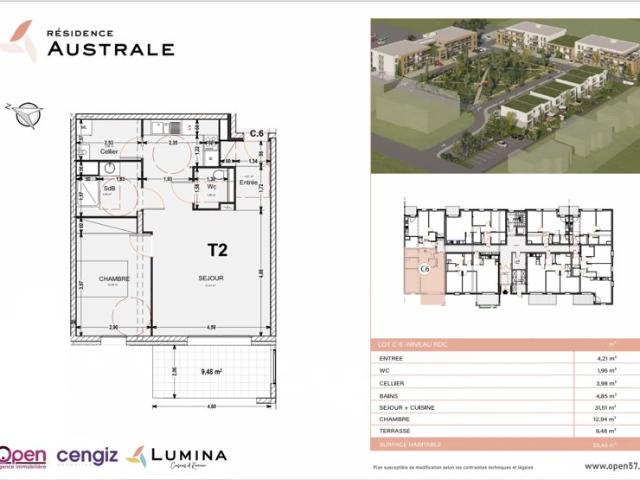 COSNES ET ROMAIN, Résidence Australe, Appartement T2 au RDC