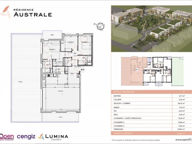 COSNES ET ROMAIN, Résidence Australe, Appartement T4 au R+2