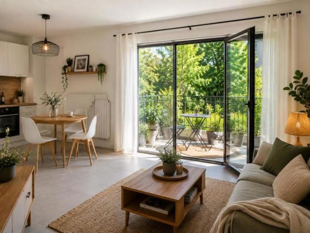COUP DE COEUR * T2 lumineux avec BALCON et PARKING – Résidence intimiste à Bruges