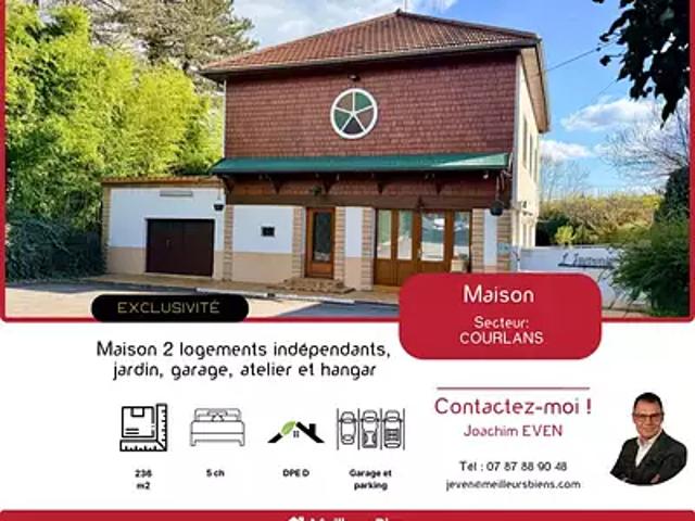 Courlans 39570 Achat / Vente maison 9 pièces t9
